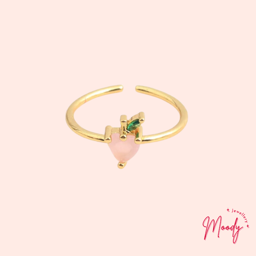 Whimsy Peach Open Ring