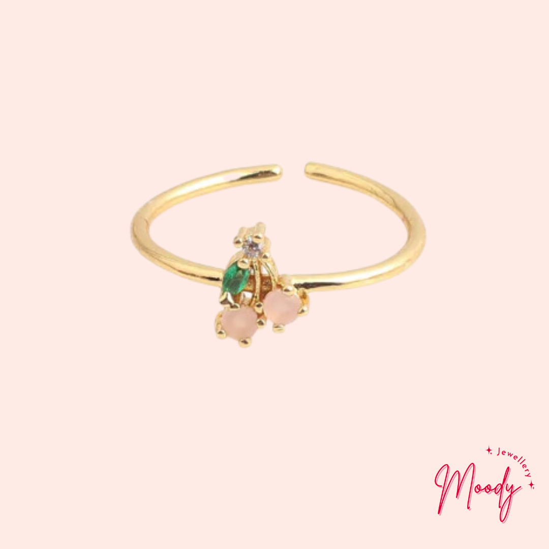 Whimsy Cherry Open Ring