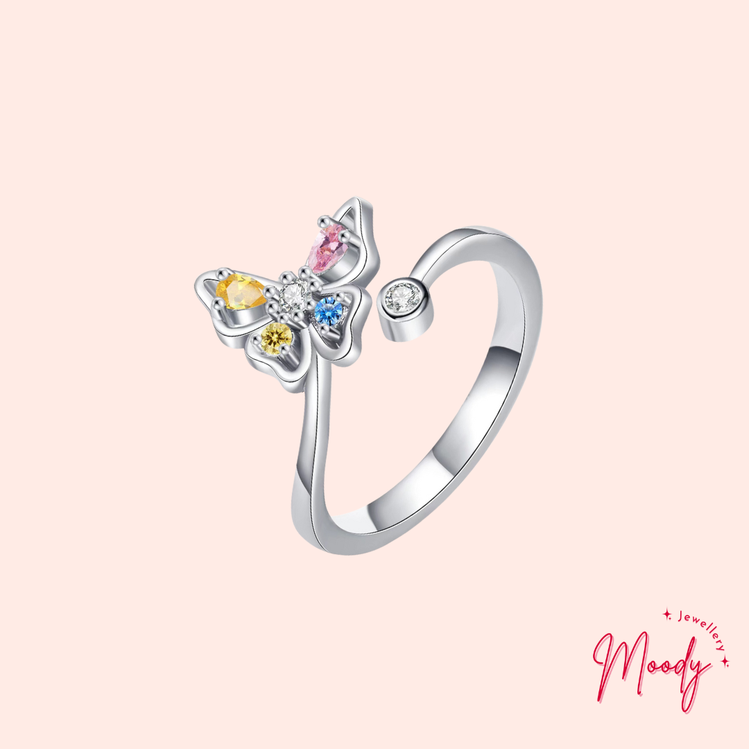Blossom Butterflies Open Ring