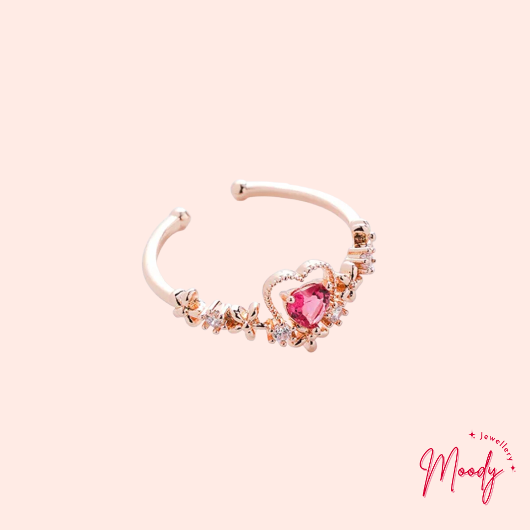 Burning Heart Open Ring