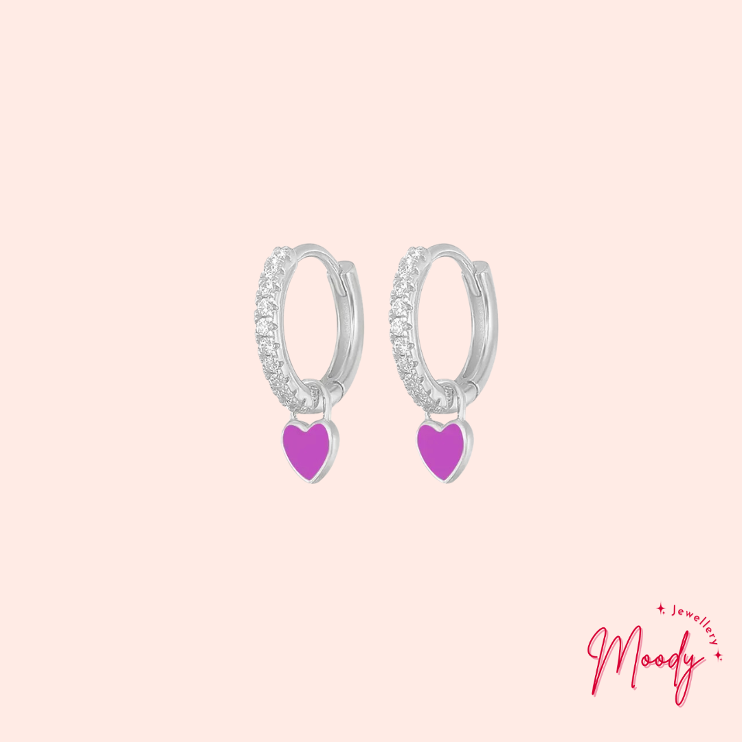 Love Heart Huggie Earrings