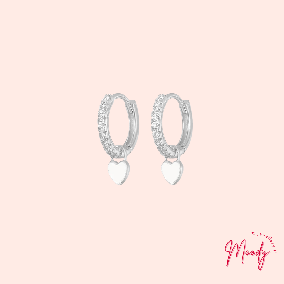 Love Heart Huggie Earrings