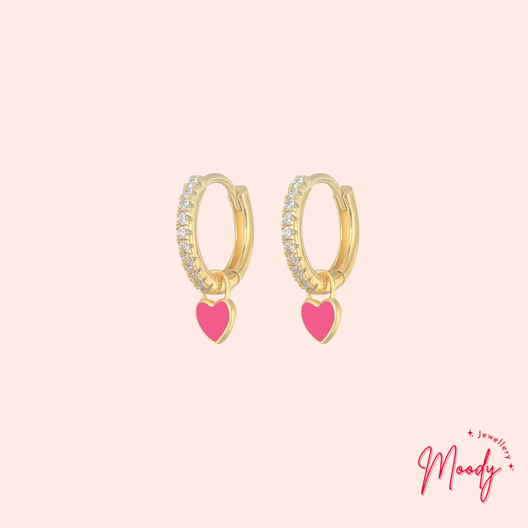 Love Heart Huggie Earrings