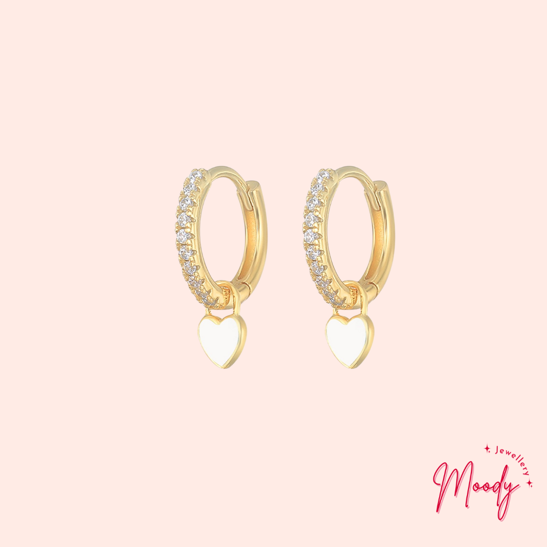 Love Heart Huggie Earrings