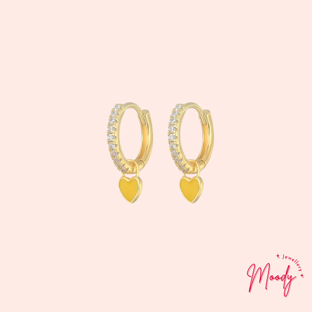 Love Heart Huggie Earrings