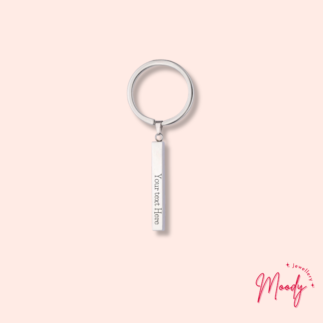 Cuboid Personalised Keychain