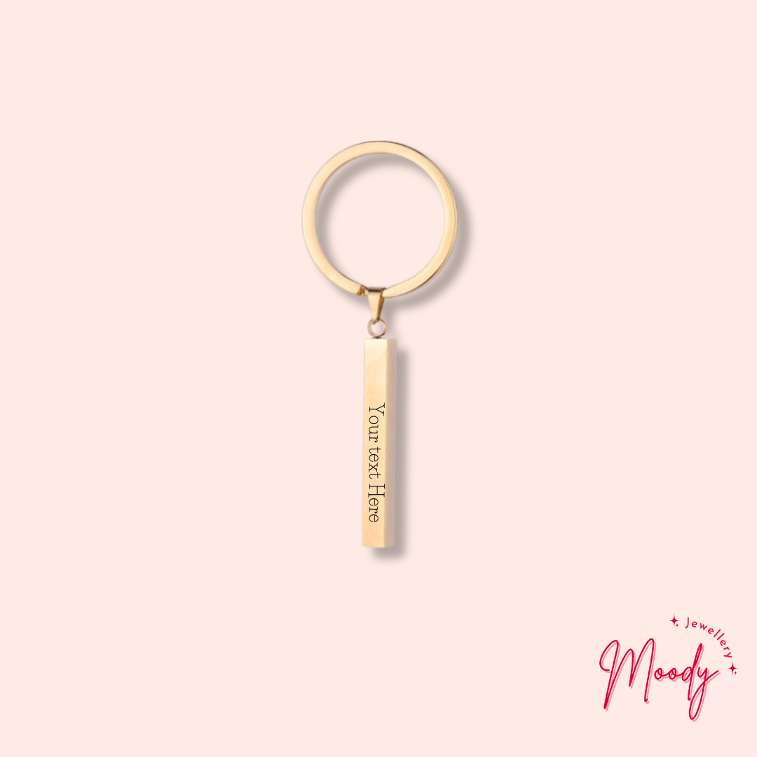 Cuboid Personalised Keychain