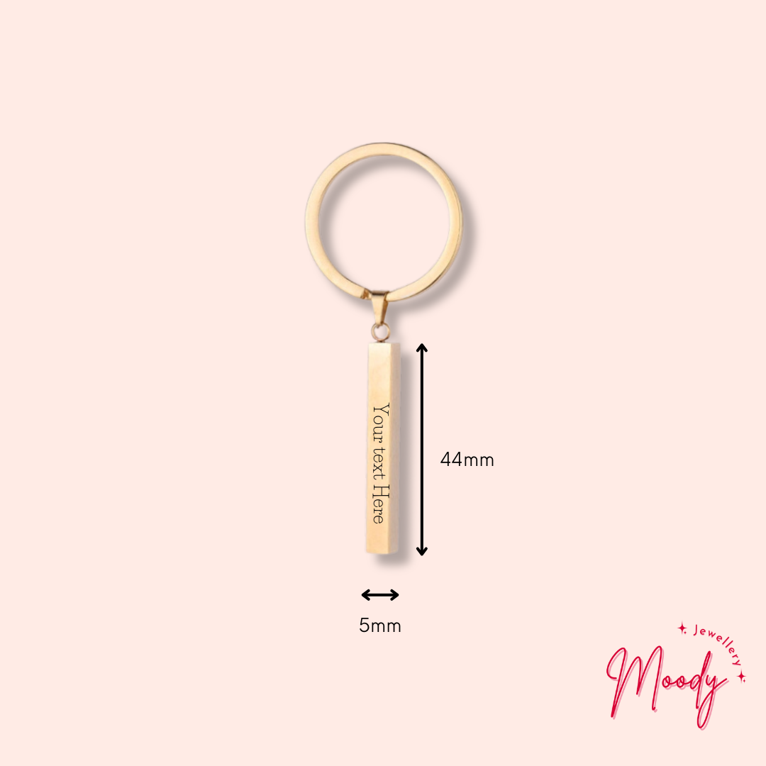 Cuboid Personalised Keychain