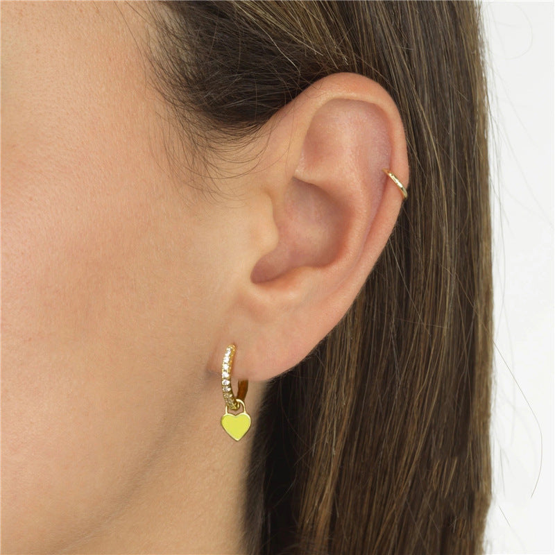 Love Heart Huggie Earrings