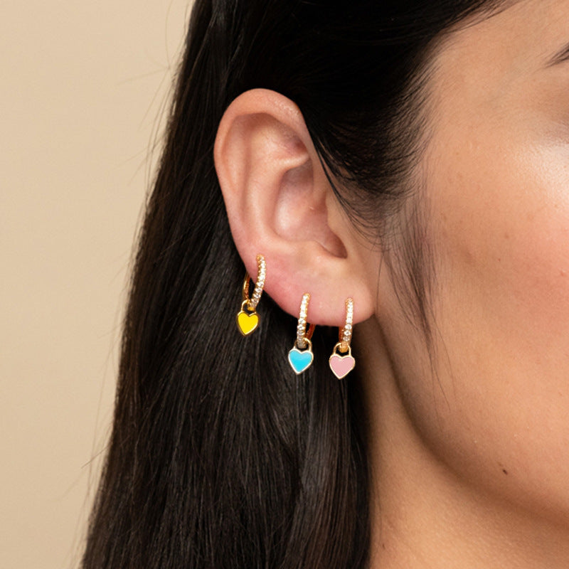 Love Heart Huggie Earrings