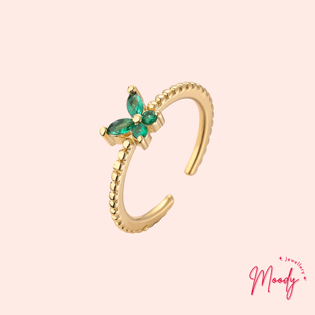 Queen Butterfly Open Ring