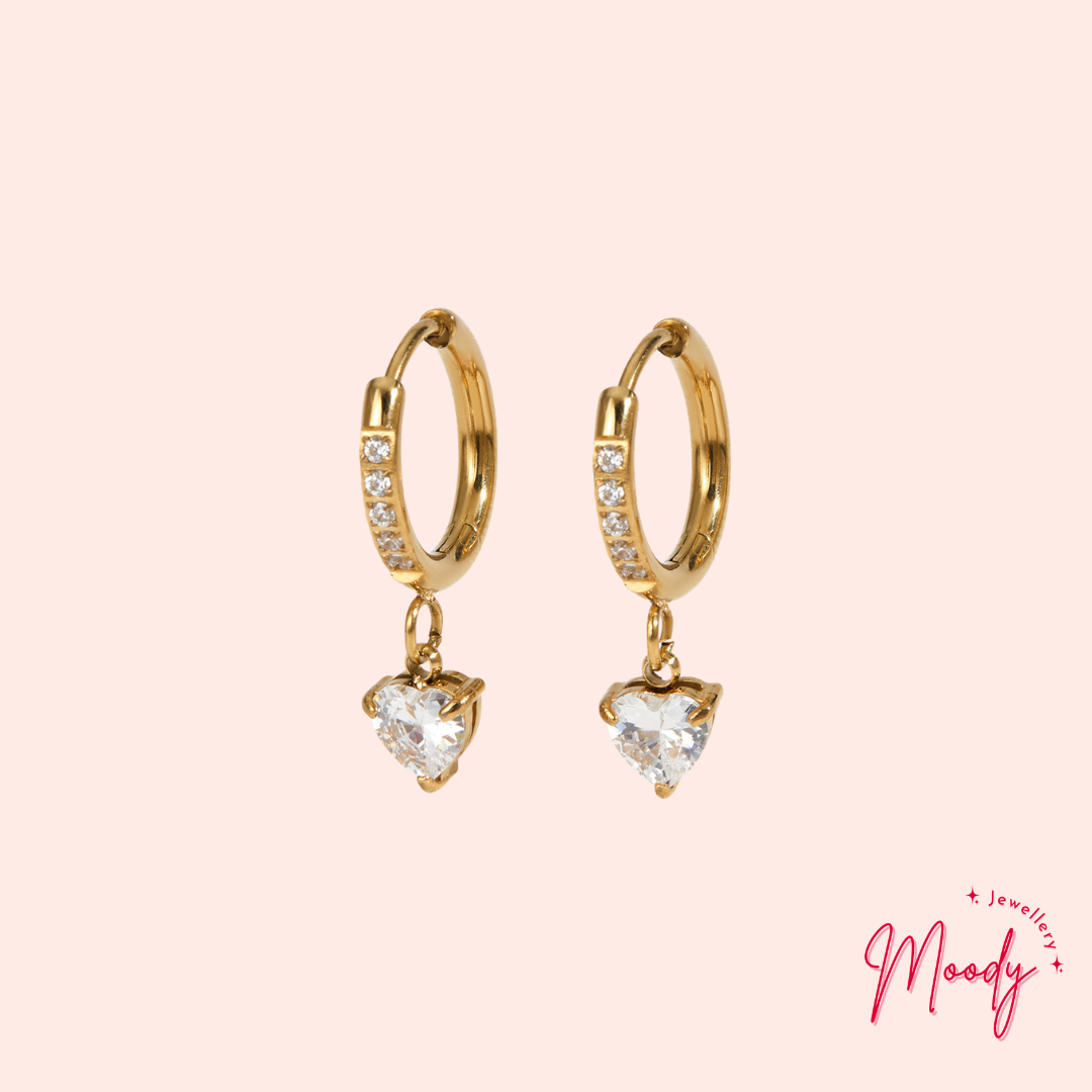 Heart Huggie Earrings