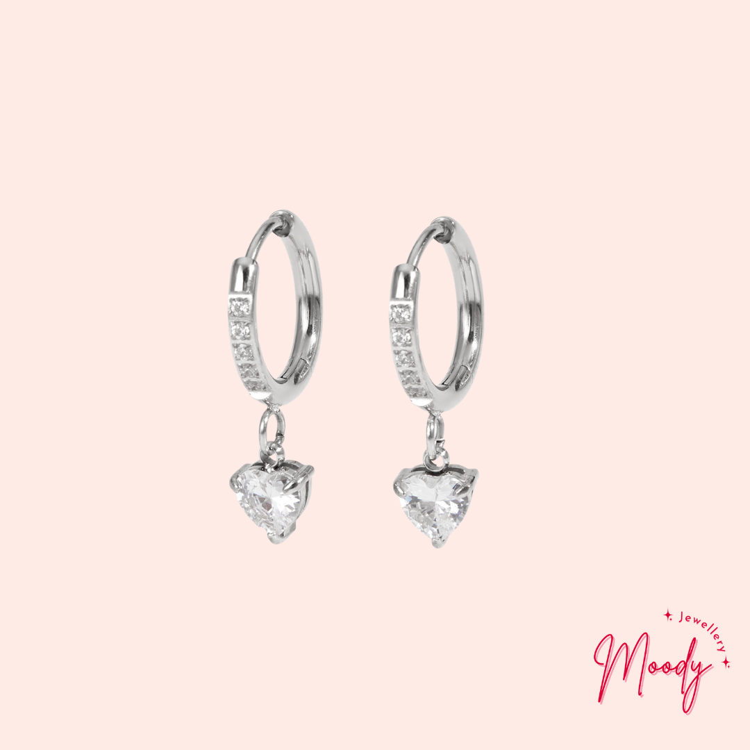 Heart Huggie Earrings