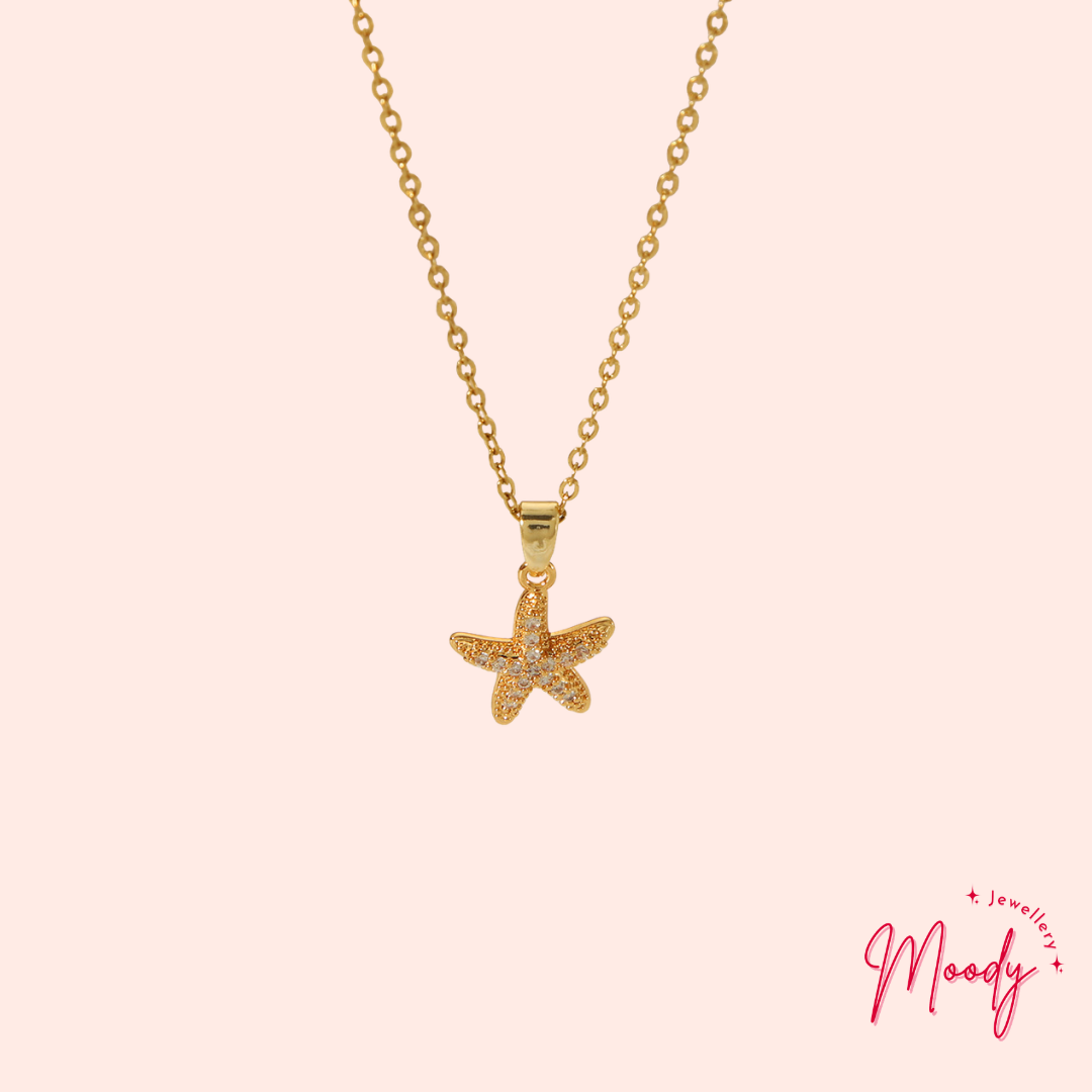 Shimmer Starfish Necklace