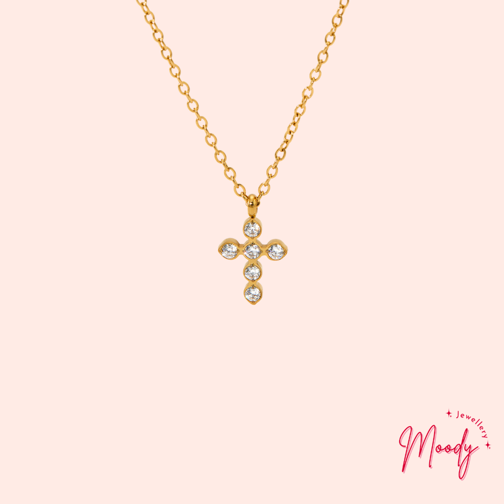 Divine Crystal Cross Necklace