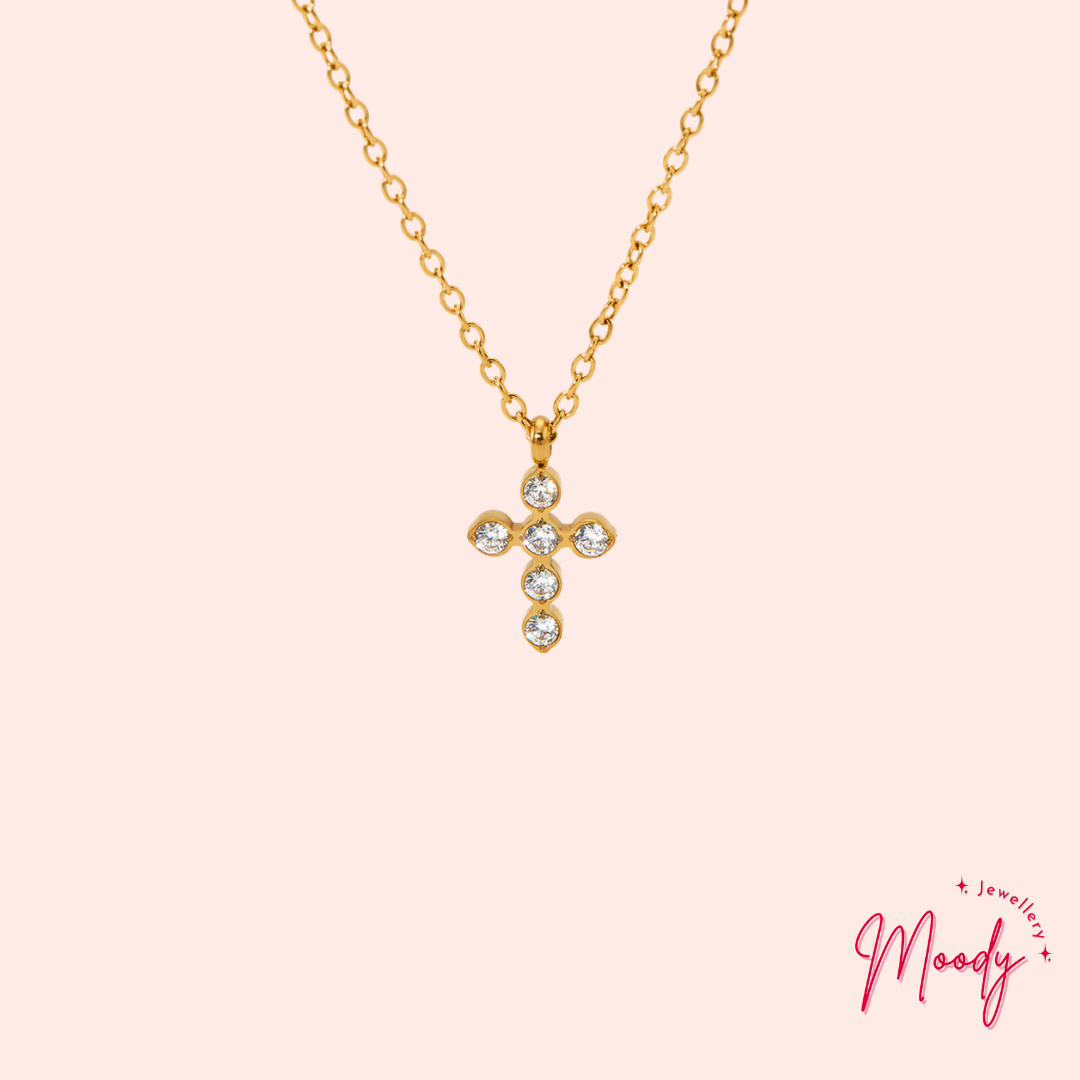 Divine Crystal Cross Necklace