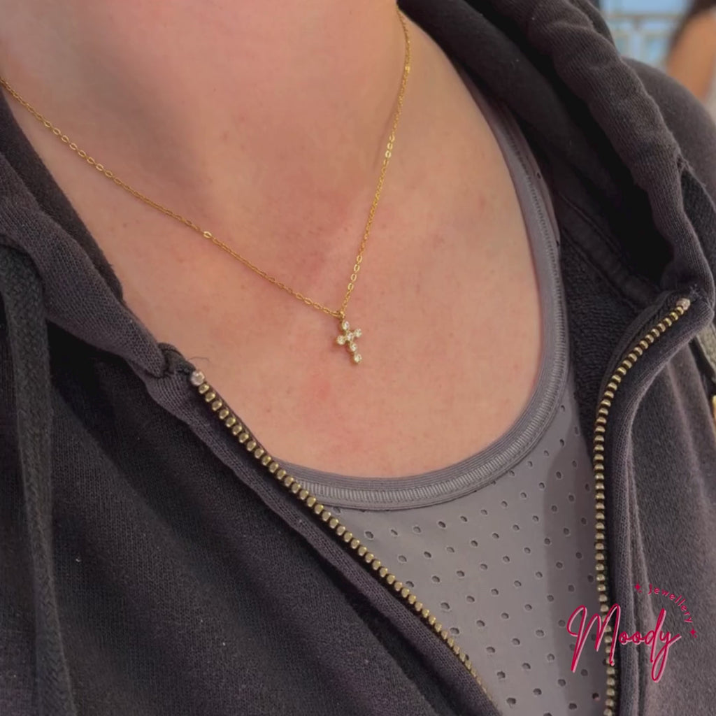 Divine Crystal Cross Necklace