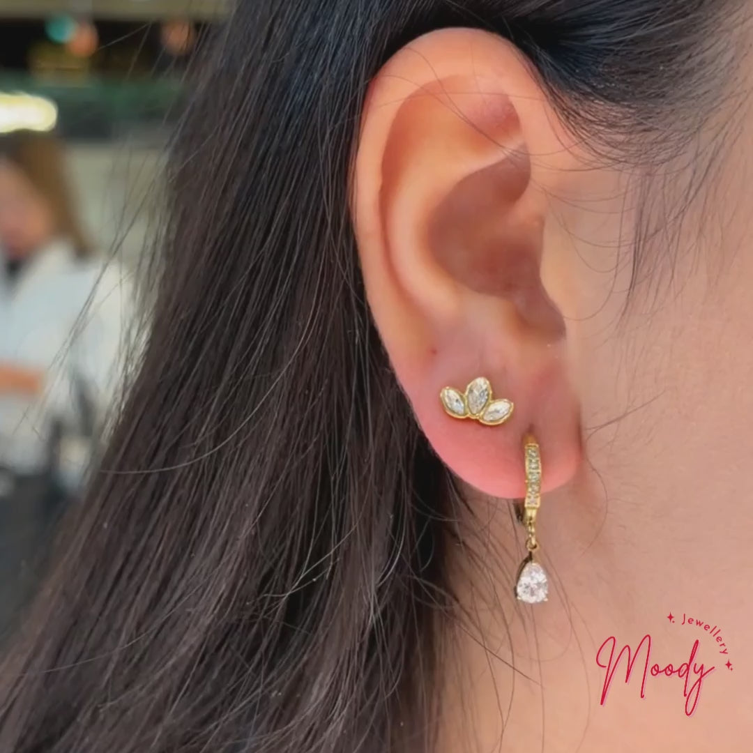 Teardrop Huggie Earrings