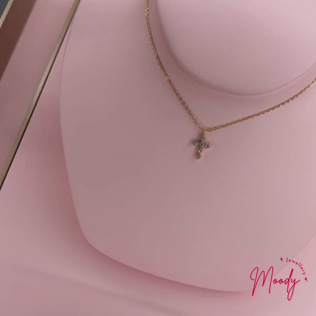 Divine Crystal Cross Necklace