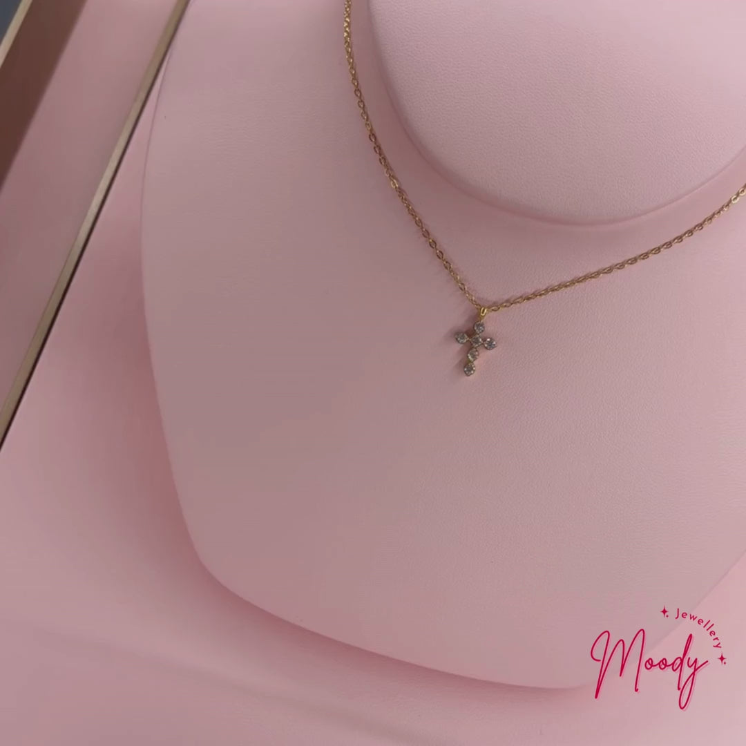 Divine Crystal Cross Necklace