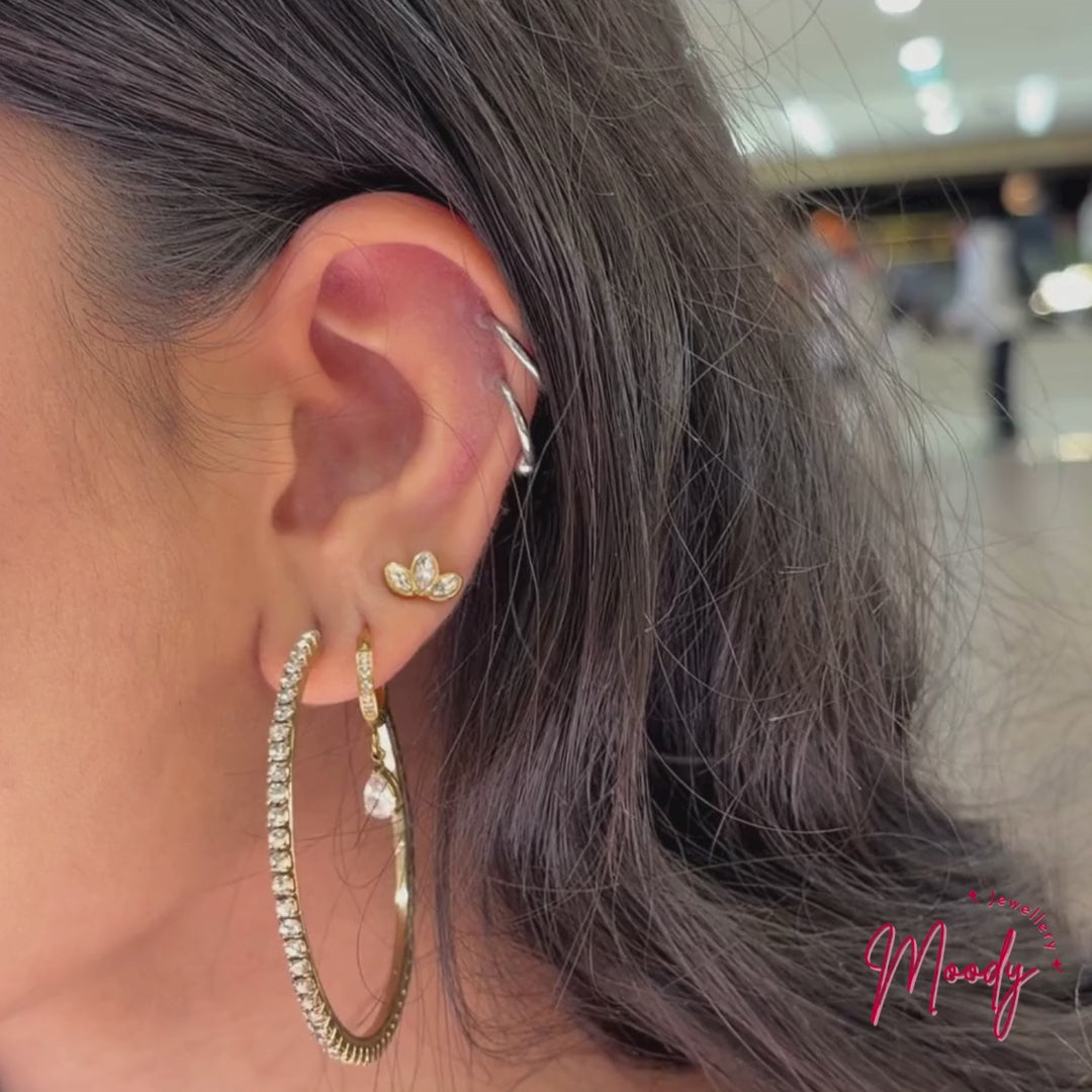 Teardrop Huggie Earrings
